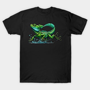 Basilisk Lizard Cool Lizard Art Herpetology Basilisk Lizard T-Shirt